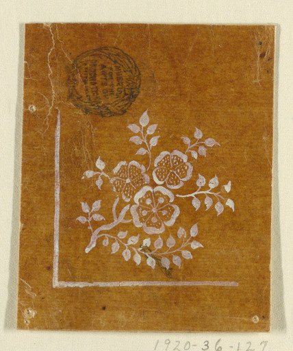 Design for a Woven or Embroidered Corner Motif of the "Fabrique de St. Ruf"
