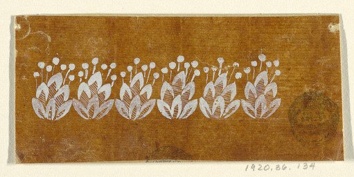 Design for an Embroidered or Woven Horizontal Border of the "Fabrique de St. Ruf"