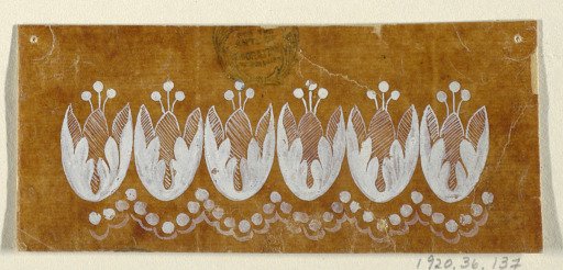 Design for an Embroidered or Woven Horizontal Border of the "Fabrique de St. Ruf"
