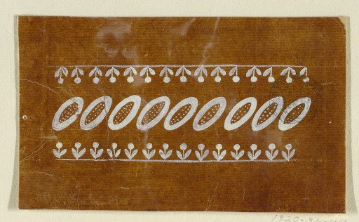 Design for an Embroidered or Woven Horizontal Border of the "Fabrique de St. Ruf"