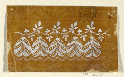 Design for an Embroidered or Woven Horizontal Border of the "Fabrique de St. Ruf"