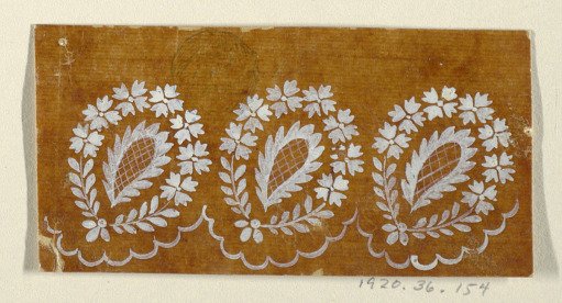 Design for an Embroidered or Woven Horizontal Border of the "Fabrique de St. Ruf"