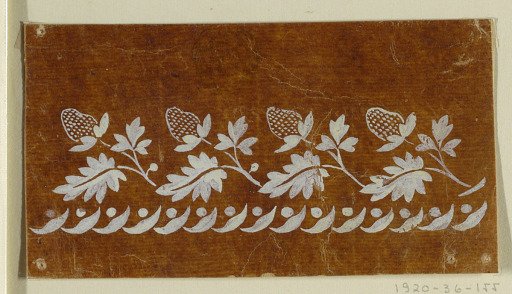Design for an Embroidered or Woven Horizontal Border of the "Fabrique de St. Ruf"