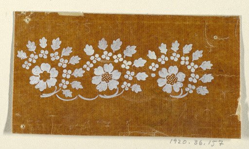 Design for an Embroidered or Woven Horizontal Border of the "Fabrique de St. Ruf"