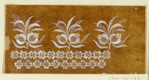 Design for an Embroidered or Woven Horizontal Border of the "Fabrique de St. Ruf"