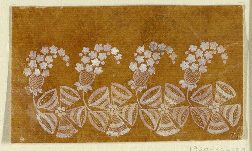 Design for an Embroidered or Woven Horizontal Border of the "Fabrique de St. Ruf"