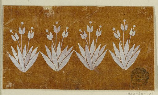 Design for an Embroidered or Woven Horizontal Border of the "Fabrique de St. Ruf"