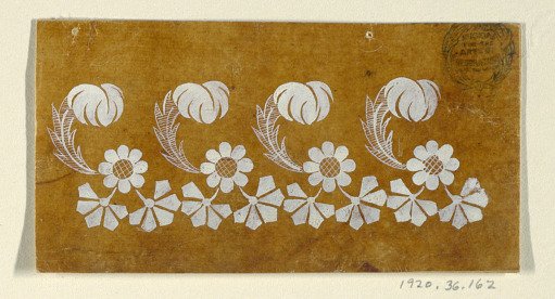 Design for an Embroidered or Woven Horizontal Border of the "Fabrique de St. Ruf"