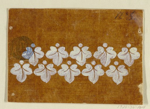 Design for an Embroidered or Woven Horizontal Border of the "Fabrique de St. Ruf"