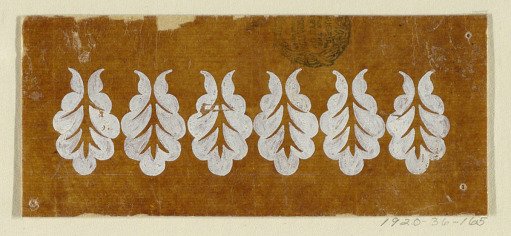 Design for an Embroidered or Woven Horizontal Border of the "Fabrique de St. Ruf"