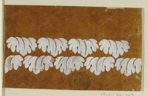 Design for an Embroidered or Woven Horizontal Border of the "Fabrique de St. Ruf"
