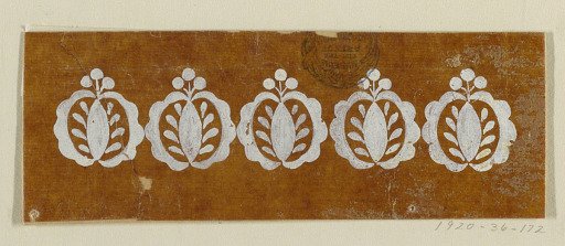 Design for an Embroidered or Woven Horizontal Border of the "Fabrique de St. Ruf"