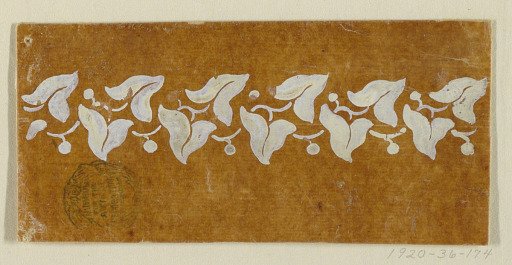 Design for an Embroidered or Woven Horizontal Border of the "Fabrique de St. Ruf"