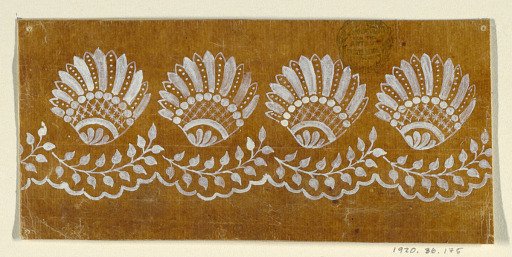 Design for an Embroidered or Woven Horizontal Border of the "Fabrique de St. Ruf"