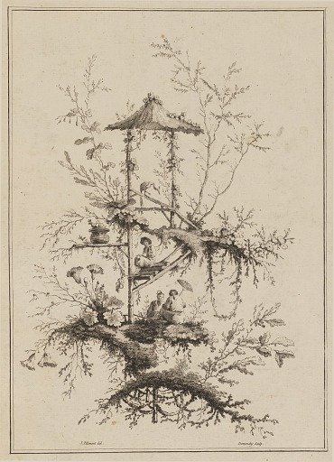 Plate from a Set of Chinoiserie Representations