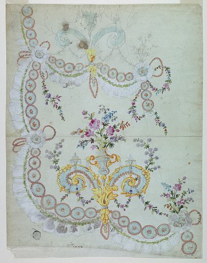 Design no. 1877 for the Embroidery of the Lower Front Part of the "Fabrique de St. Ruf"