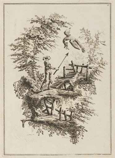 Plate 3, "Suite de douze Pêcheurs et Chasseurs"