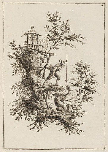 Plate 6, "Suite de douze Pêcheurs et Chasseurs"