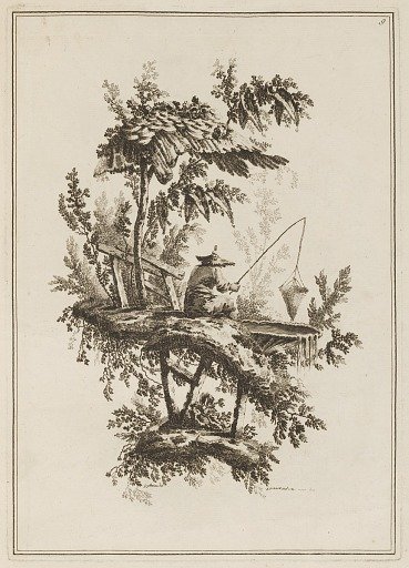 Plate 9, "Suite de douze Pêcheurs et Chasseurs"