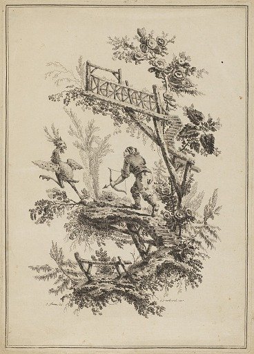 Plate 12, from "Suite de Douze Pêcheurs et Chasseurs"