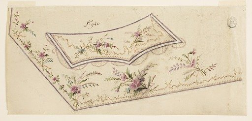Design for the Embroidery of a Man's Waistocst, No. 940 of the "Fabrique de St. Ruf"