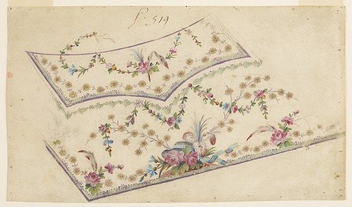 Design for the Embroidery of a Man's Waistcoat, Pattern No. 519 of the "Fabrique de St. Ruf"