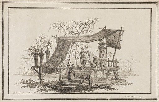 Figures Climbing Up Stairs to Altar