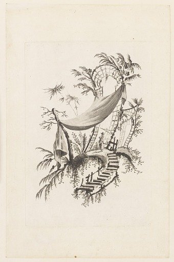Figure Under Tent, from "Recueil des Tentes Chinoises"