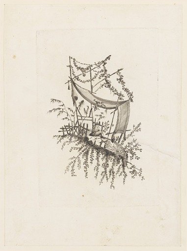 Figure Under Tent, from "Recueil des Tentes Chinoises"