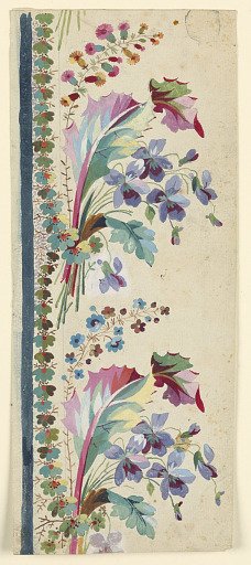 Design for an Embroidered Veritcal Border