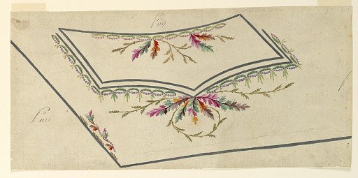Design for the Embroidery of a Man's Waistcoat of Pattern No. 1117 of the "Fabrique de St. Ruf"