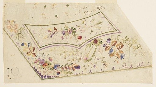 Design for Embroidered Waistcoat, pattern 1777 of the Fabrique de St. Ruf