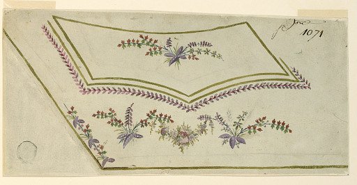 Design for the Embroidery of a Man's Waistcoat of Pattern No. 1071 of the "Fabrique de St. Ruf"