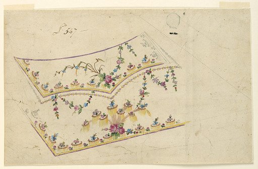 Design for the Embroidery of a Man's Waistcoat of Pattern No. 547 of the "Fabrique de St. Ruf"