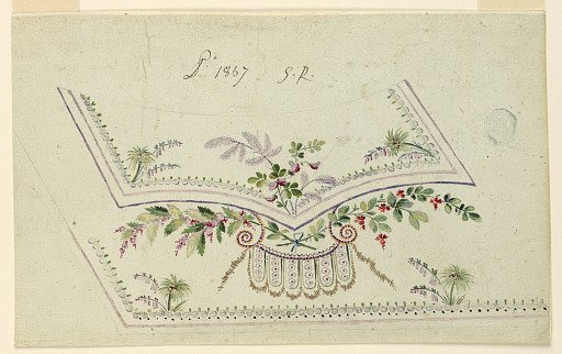 Design for the Embroidery of a Man's Waistcoat of Pattern No. 1857 of the "Fabrique de St. Ruf"