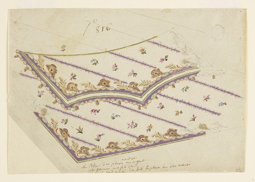 Design for Embroidery for a Man's Waistcoat, for the Fabrique de St. Ruf