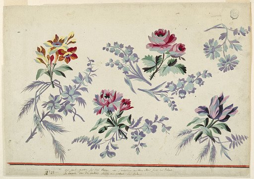 Design for the Embroidery of a Horizontal Border, Pattern No. 23 of the "Fabrique de St. Ruf"