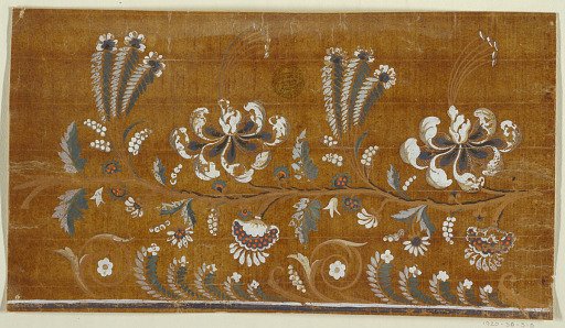 Design for the Embroidery of a Horizontal Border, Pattern of the "Fabrique de St. Ruf"