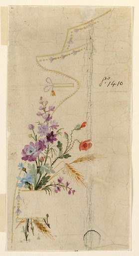 Design for the Embroidery of the Top Part of a Man's Coat, Pattern No. 1410 of the "Fabrique de St. Ruf"