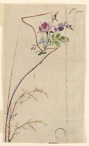 Design for the Embroidery of the Top Part of a Man's Coat (Lapel), Pattern No. 1510 of the "Fabrique de St. Ruf"
