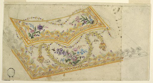 Design for an Embroidered Waistcoat, Pattern 518 of the "Fabrique de St. Ruf"