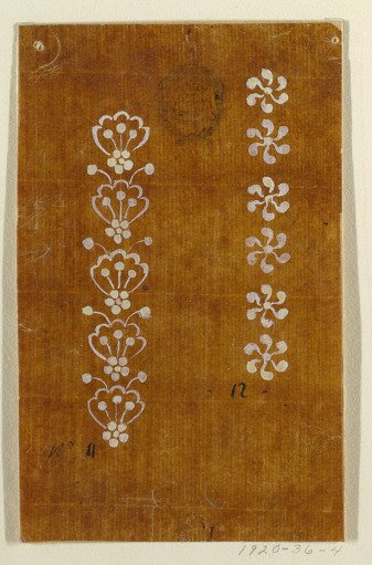 Design for Two Embroidered or Woven Borders of the "Fabrique de St. Ruf"