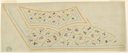 Design for an Embroidered or Woven Border of the "Fabrique de St. Ruf"