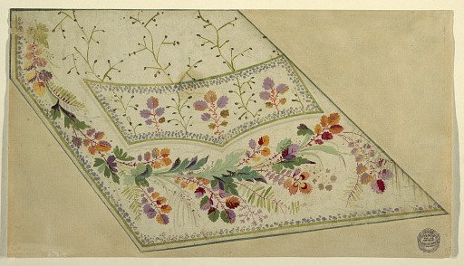 Design for the Embroidered Decoration of a Main's Waistcoat of the "Fabrique de St. Ruf"