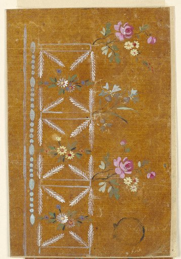Design for an Embroidered Border of a Man's Waistcoat of the "Fabrique de St. Ruf"