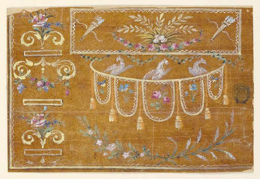 Design for the Embroidery of the Left Bottom Corner of a Man's Waistcoat of the "Fabrique de St. Ruf," "Gilet" Design