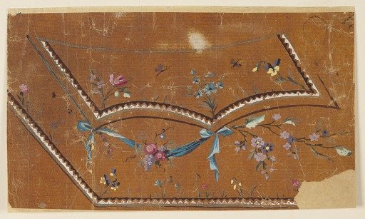 Design for the Embroidery of the Left Bottom Corner of a Man's Waistcoat of the "Fabrique de St. Ruf"