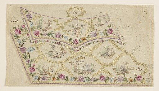 Design for Embroidery, Gentleman's Waistcoat Pocket