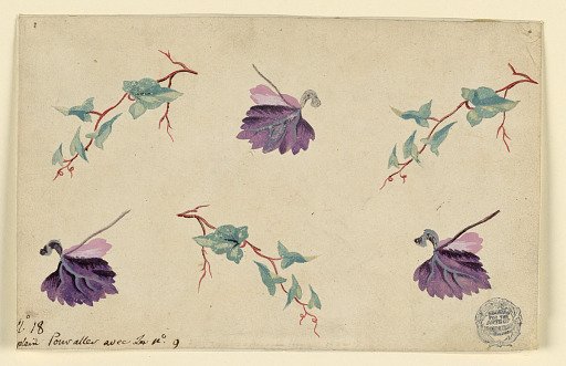 Design for the Embroidery of Wearing Apparel, No. 18, of the "Fabrique de St. Ruf"