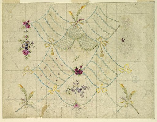 Design for Embroidered Floral Motifs of the "Fabrique de St. Ruf"